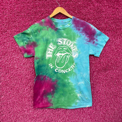 The Rolling Stones in Concert Hot Lips Rock Band Tie Dye M