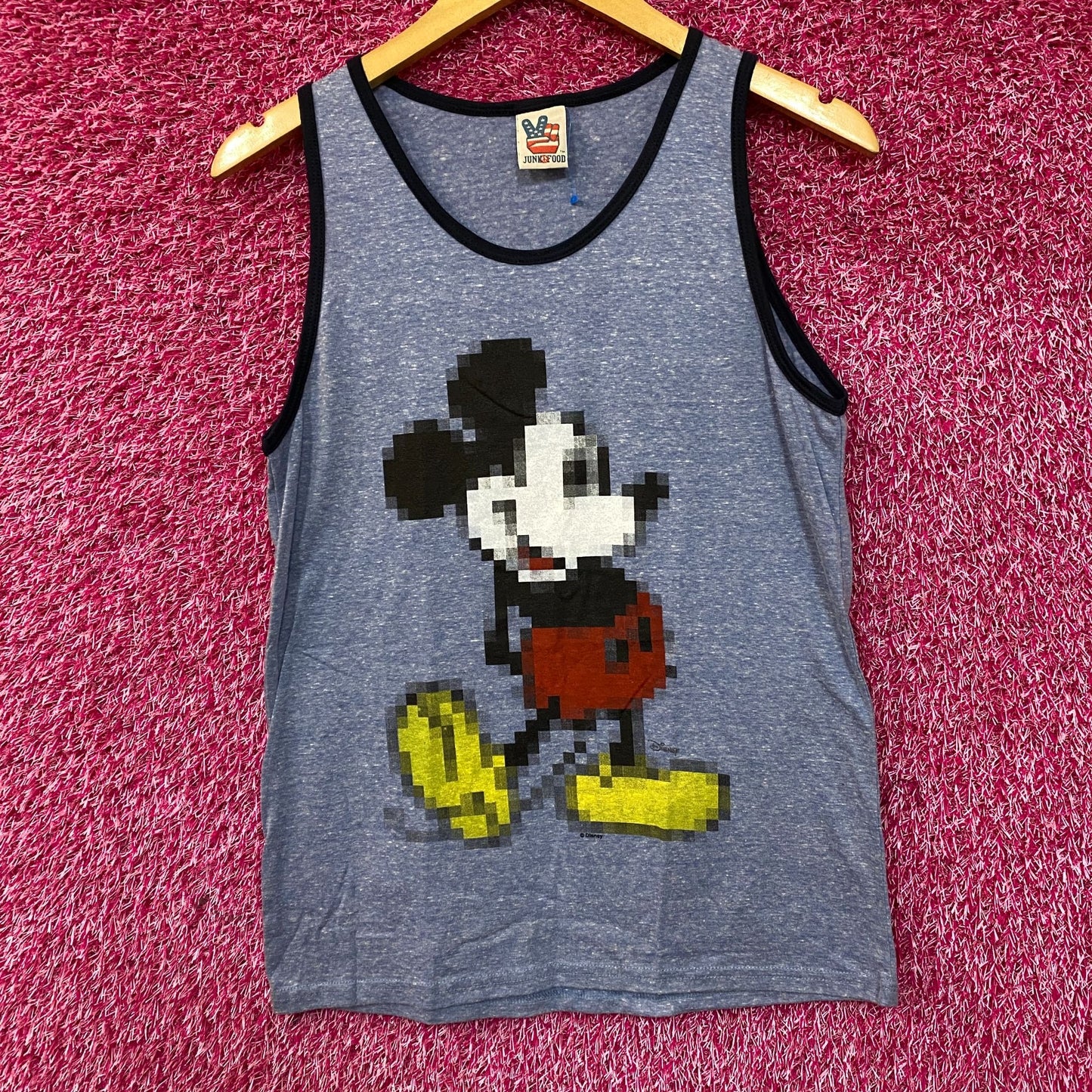 Disney Mickey Mouse Pixelated Graphic Art Tank Top Medium