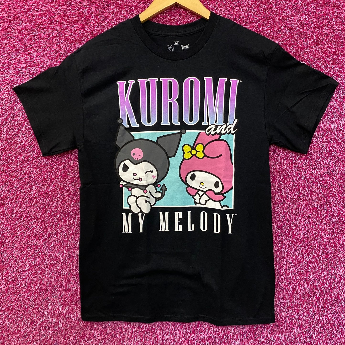 Sanrio Kuromi and My Melody Kawaii Graphic Design T-Shirt M