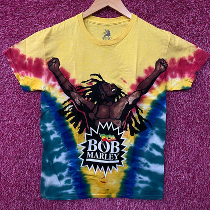 Zion Rootswear Bob Marley "Uprising" Tie-Dye Graphic T-Shirt Small