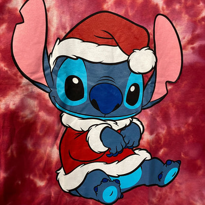 Disney Lilo & Stitch Christmas Santa Clause Stitch Tie Dye T-Shirt 1X