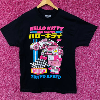 Sanrio Hello Kitty And Friends Tokyo Speed Race Kawaii T-Shirt Large