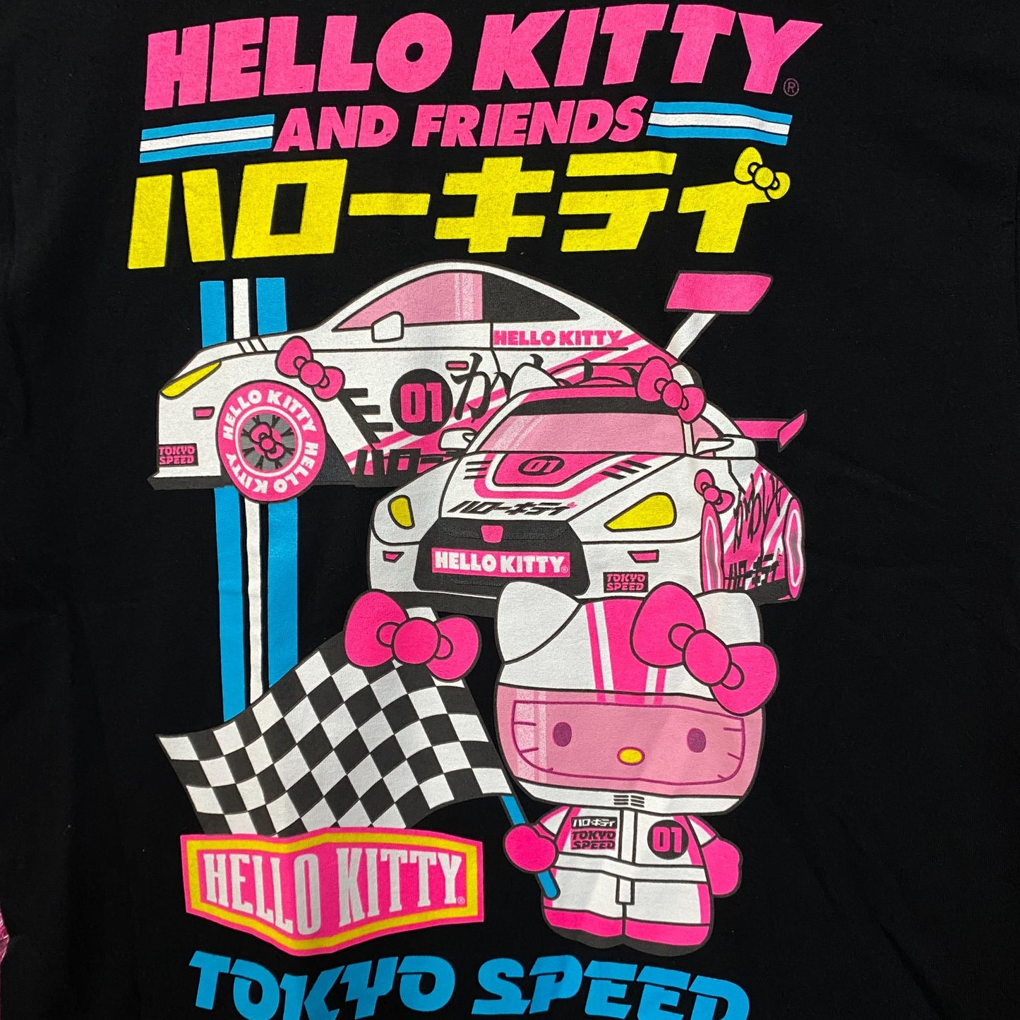 Sanrio Hello Kitty And Friends Tokyo Speed Race Kawaii T-Shirt Large