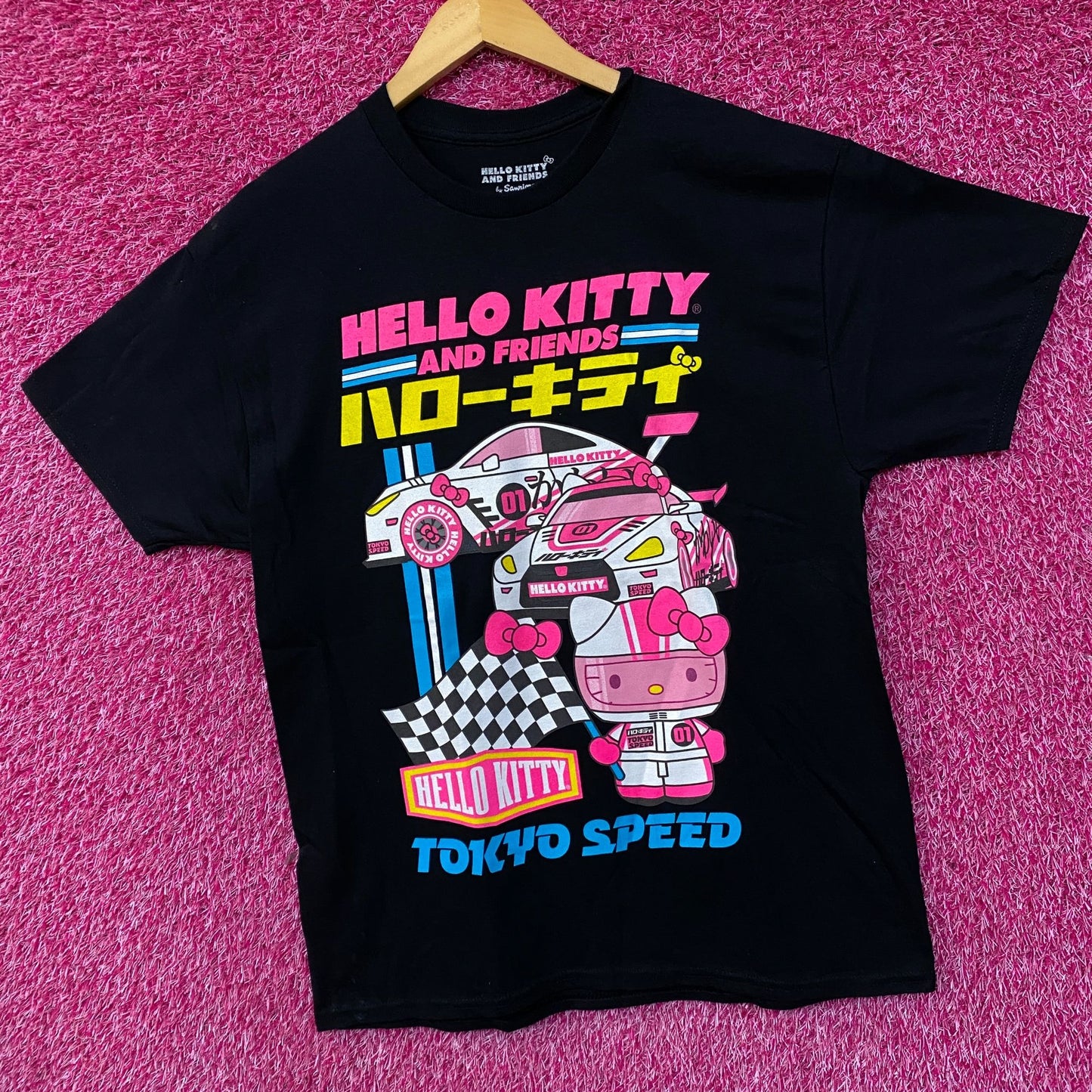 Sanrio Hello Kitty And Friends Tokyo Speed Race Kawaii T-Shirt Large