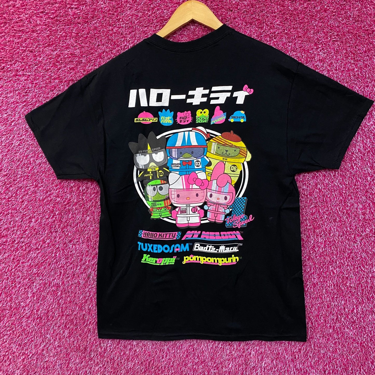 Sanrio Hello Kitty And Friends Tokyo Speed Race Kawaii T-Shirt Large