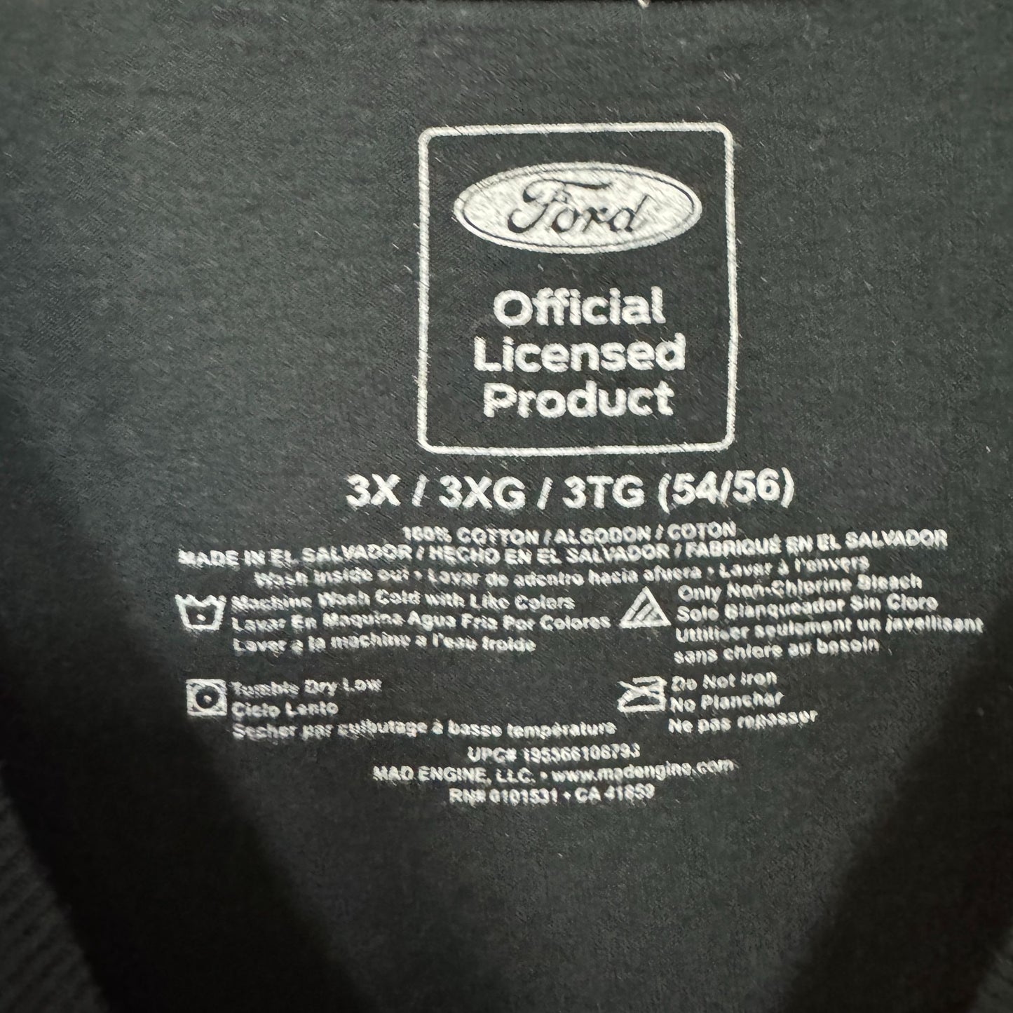 Ford Mustang High Performance American Muscle Promo Tee 3XL