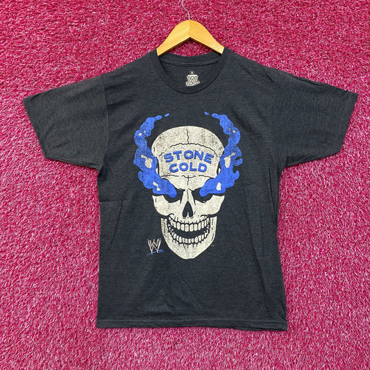 WWE Stone Cold Steve Austin Skull Graphic Design T-Shirt Medium