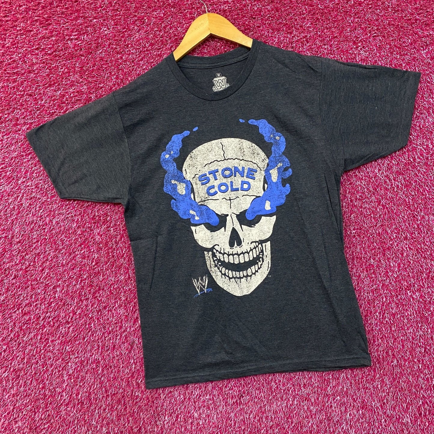 WWE Stone Cold Steve Austin Skull Graphic Design T-Shirt Medium
