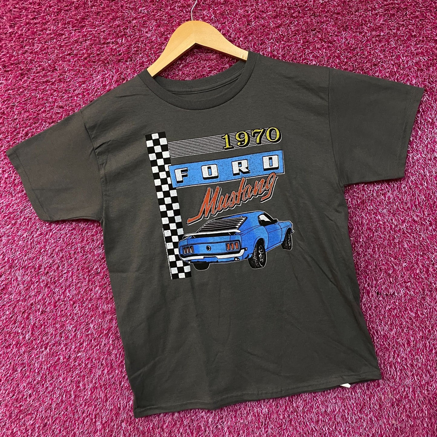 Junk Food Ford Mustang 1970 Graphic T-Shirt Large