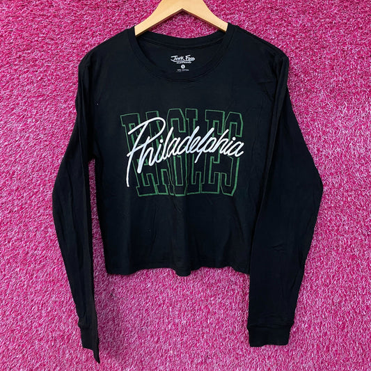 Junk Food Clothing Philadelphia Eagles Timeout Long Sleeve Crop Tee Small