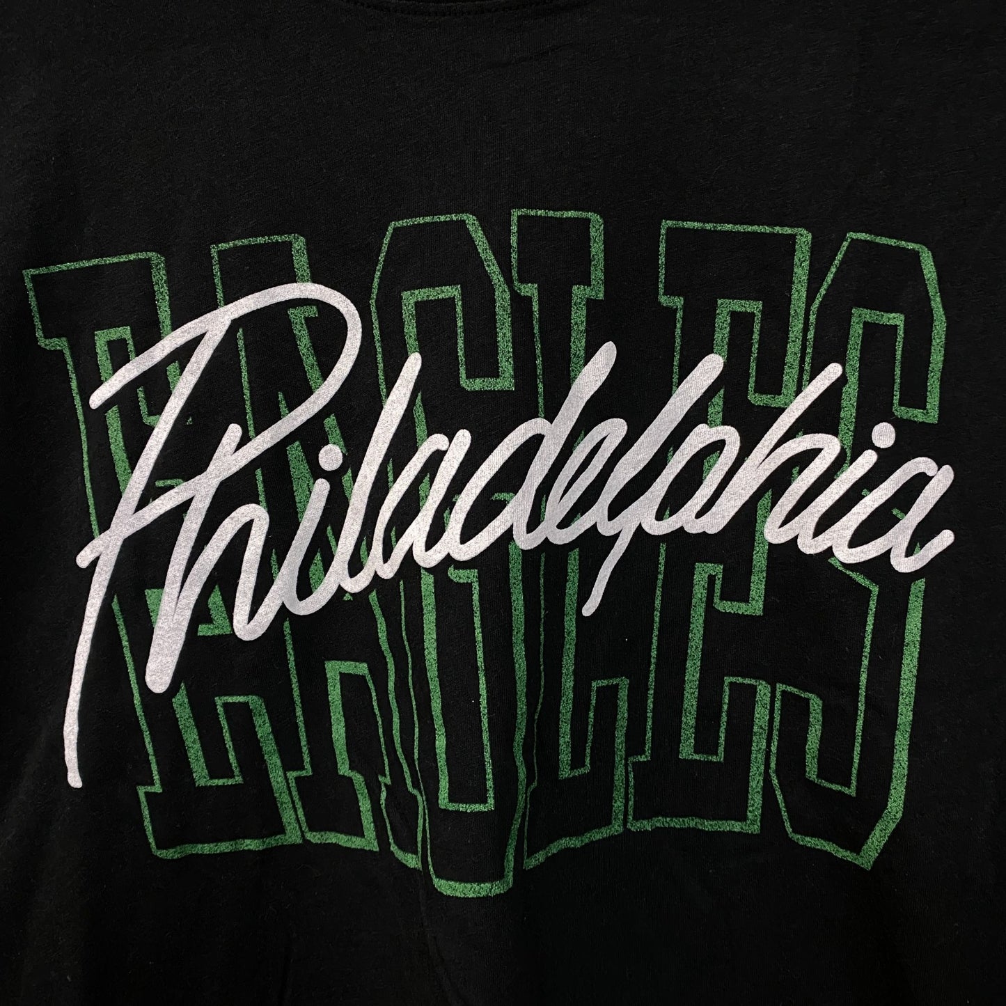Junk Food Clothing Philadelphia Eagles Timeout Long Sleeve Crop Tee Small