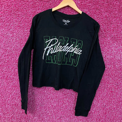 Junk Food Clothing Philadelphia Eagles Timeout Long Sleeve Crop Tee Small