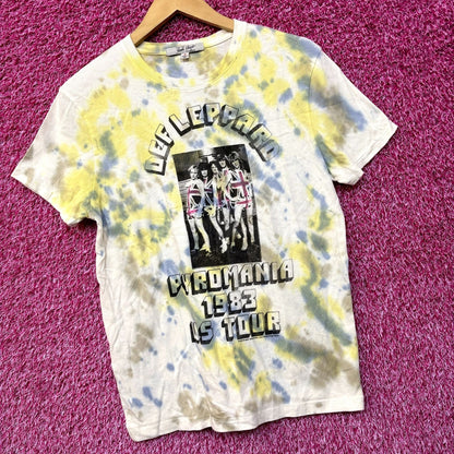 Def Leppard Pyromania 1983 US Tour Heavy Metal Tie Dye S