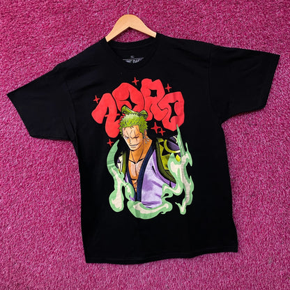 One Piece Roronoa Zoro Wan Arc Fit Anime Graphic T-Shirt XL