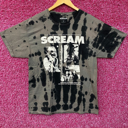 Scream Tie Dye Wash Effect Horror Classic T-Shirt Medium
