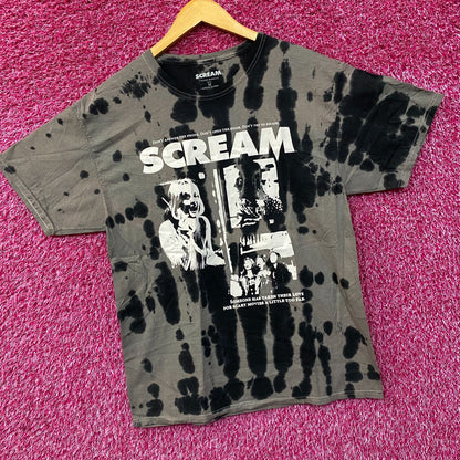 Scream Tie Dye Wash Effect Horror Classic T-Shirt Medium