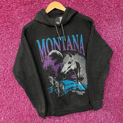 Junk Food Montana Treasure State Graphic Hoodie Sweatshirt Small