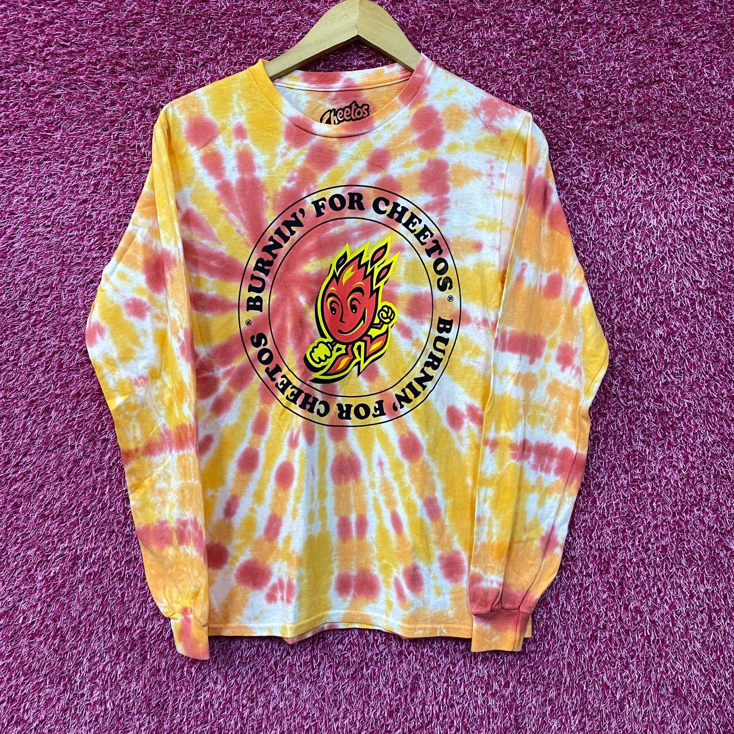 Cheetos Flamin' Hot Promo Tie Dye Long Sleeve T-Shirt Small