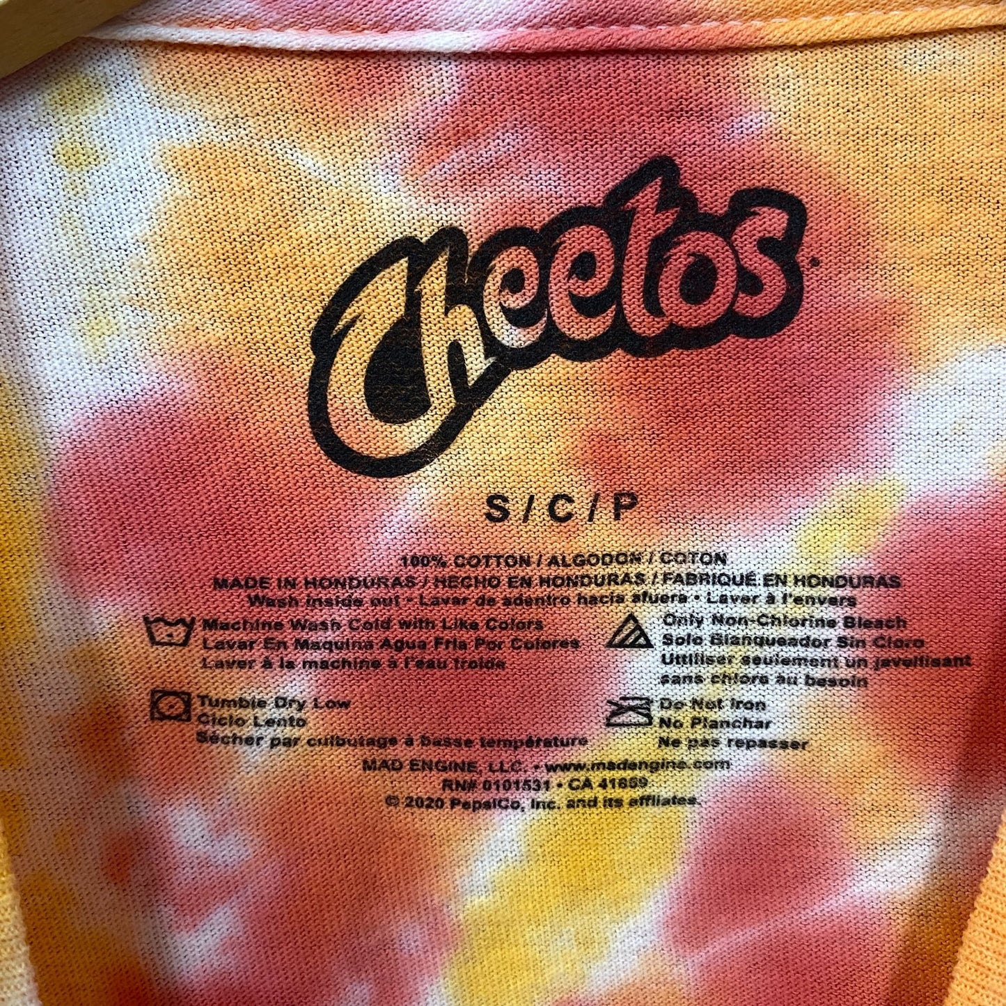 Cheetos Flamin' Hot Promo Tie Dye Long Sleeve T-Shirt Small
