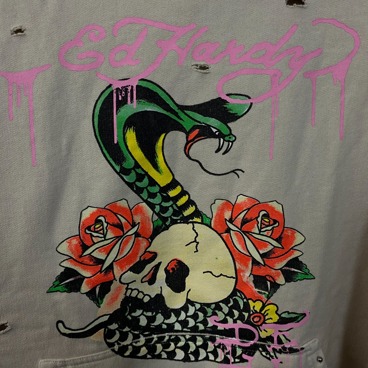 Ed Hardy UO Exclusive Snake Embellished Hoodie Small