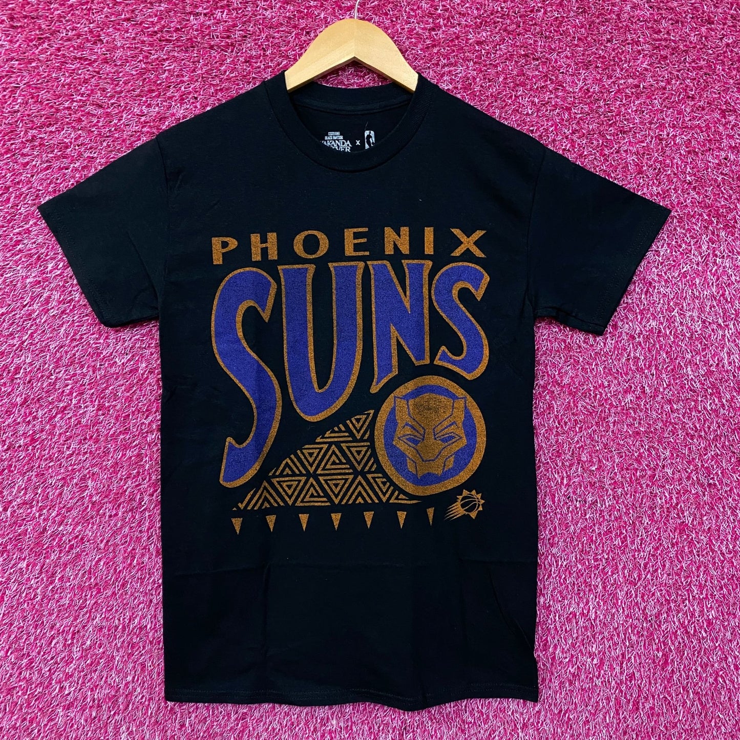 Junk Food Phoenix Suns NBA x Marvel Black Panther Wakanda Forever T-Shirt Small