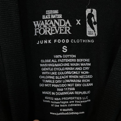 Junk Food Phoenix Suns NBA x Marvel Black Panther Wakanda Forever T-Shirt Small