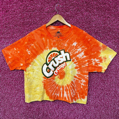 Crush Orange Citrus Flavored Soda Promo Tie Dye Crop Top L