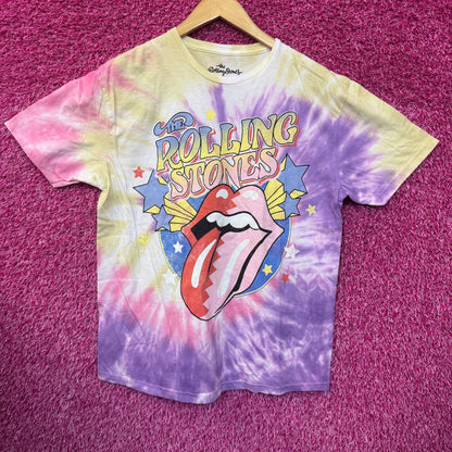 The Rolling Stones Circus Stars Hot Lips Rock Band Tie Dye M