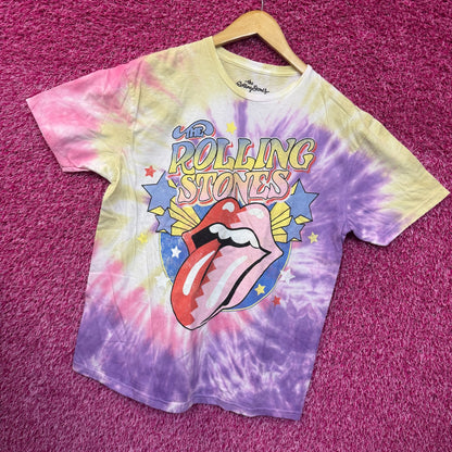 The Rolling Stones Circus Stars Hot Lips Rock Band Tie Dye M