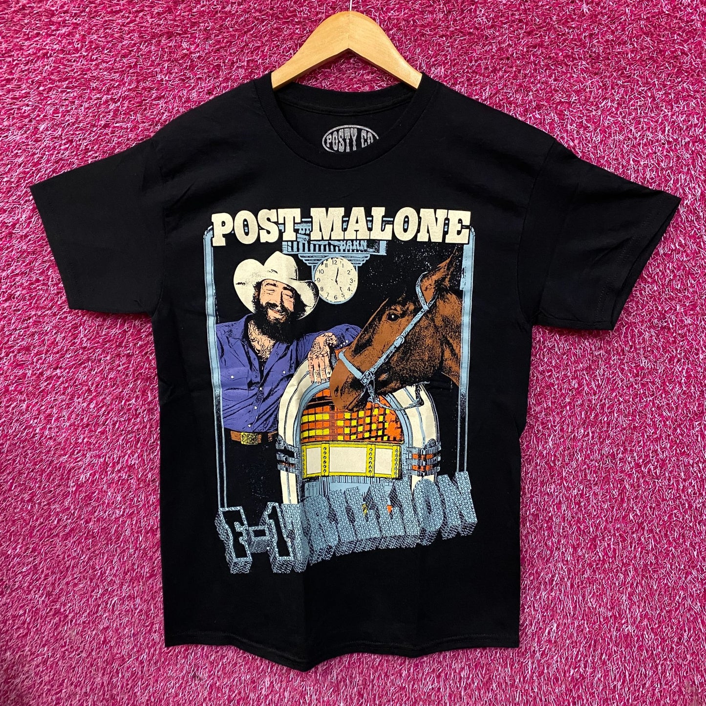 Post Malone F-1 Trillion Jukebox Horse T-Shirt Medium