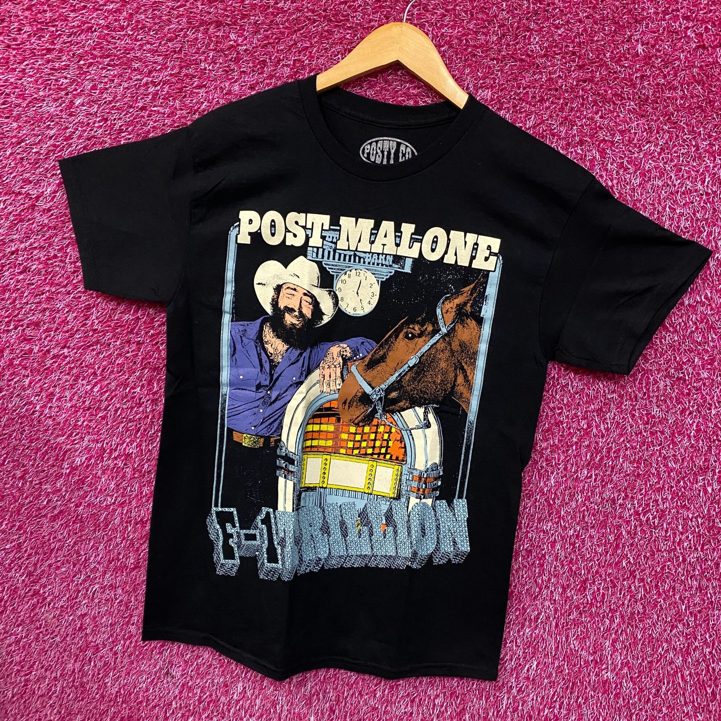 Post Malone F-1 Trillion Jukebox Horse T-Shirt Medium