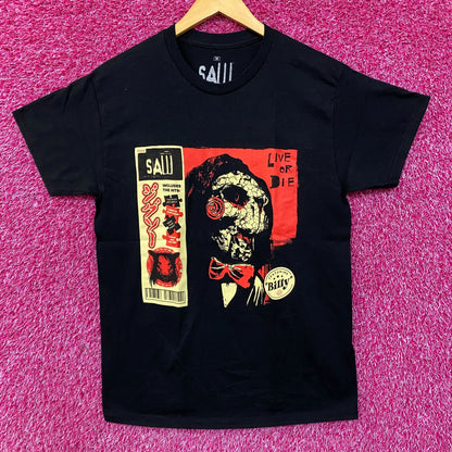 Saw Billy the Puppet Live Or Die Horror Movie T-Shirt Medium