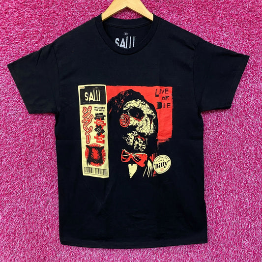 Saw Billy the Puppet Live Or Die Horror Movie T-Shirt Medium