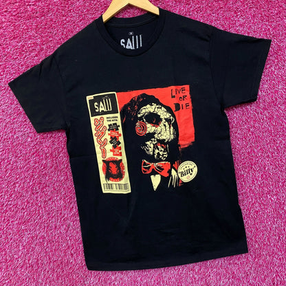 Saw Billy the Puppet Live Or Die Horror Movie T-Shirt Medium