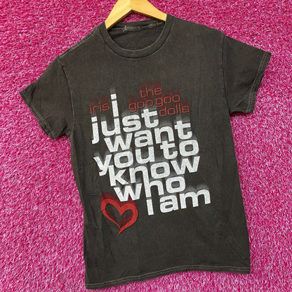 Iris Lyrics the Googoo Dolls I just Want You to Know Who I Am T-Shirt Size Small