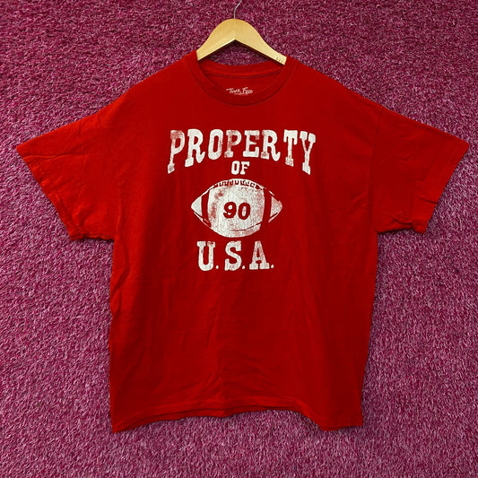Junk Food "Property of USA" Graphic T-Shirt Large