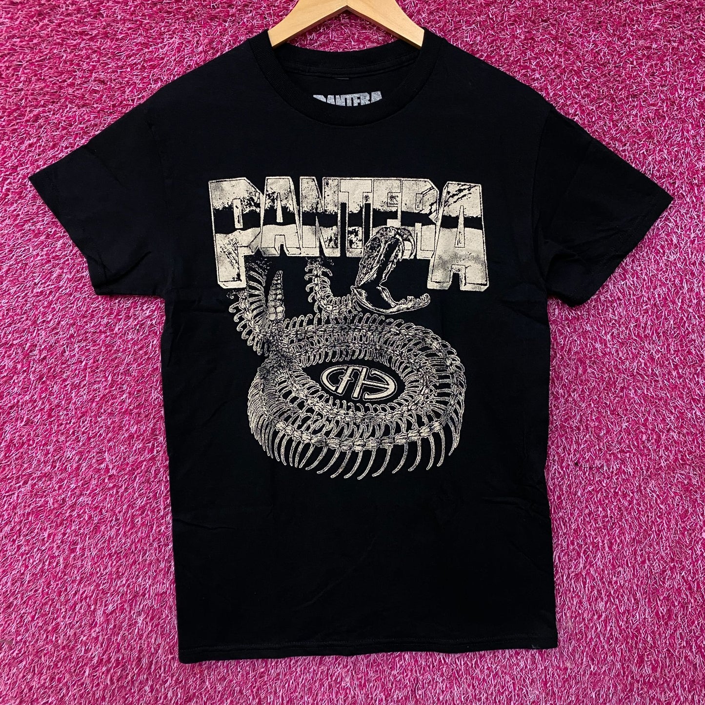 Pantera Cowboys From Hell Snake Skeleton Graphic T-Shirt Small