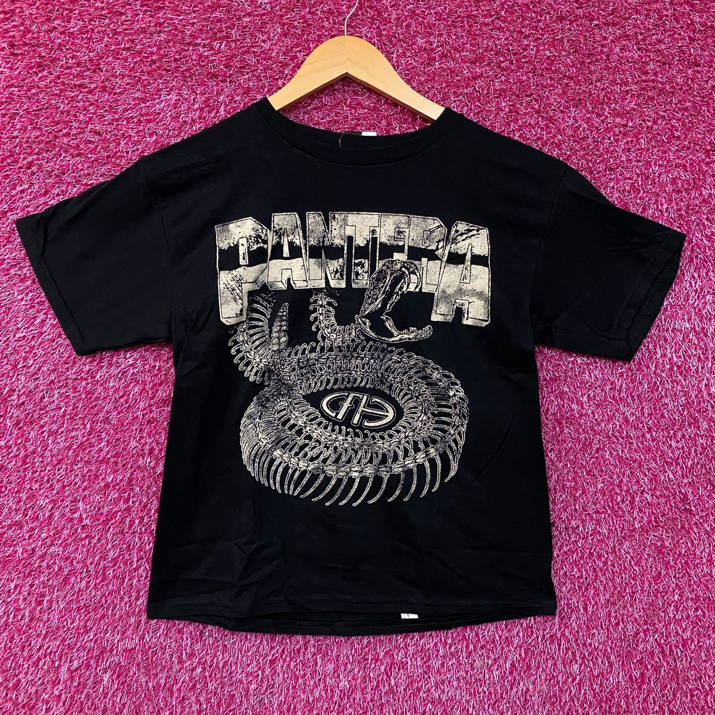 Pantera Cowboys From Hell Snake Skeleton Graphic T-Shirt Small