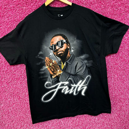 Pop Smoke Faith Airbrush Funeral Tribute Drill Rap Tee XL