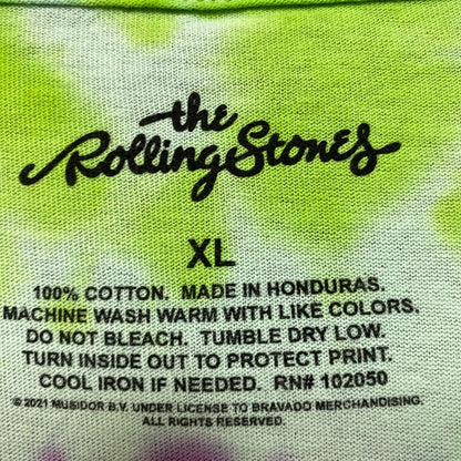 The Rolling Stones Hot Lips Pop Art Rock Tie Dye XL