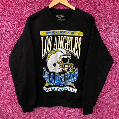 Junk Food Clothing NFL Los Angeles Chargers Helmet Logo Flea Market Crew Fleece Small