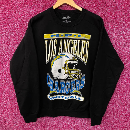 Junk Food Clothing NFL Los Angeles Chargers Helmet Logo Flea Market Crew Fleece Small