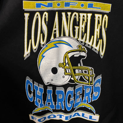 Junk Food Clothing NFL Los Angeles Chargers Helmet Logo Flea Market Crew Fleece Small