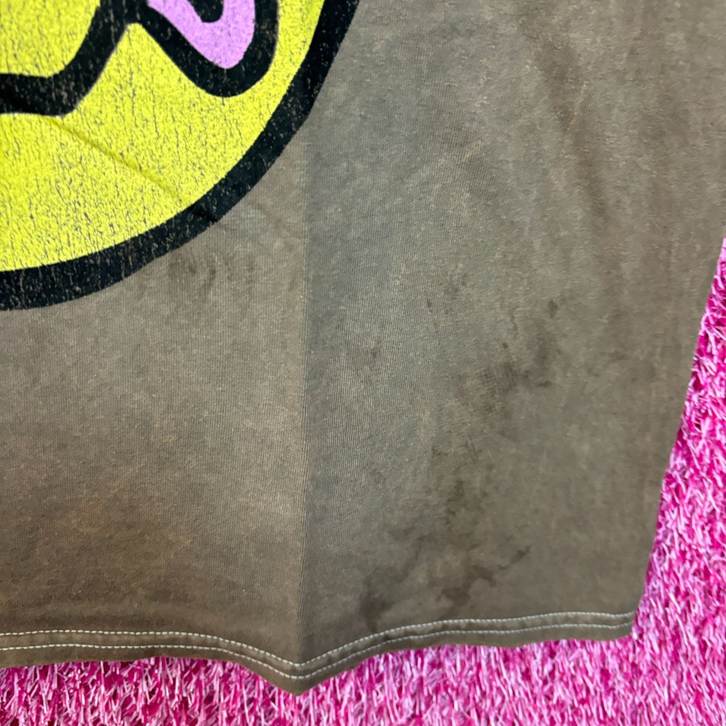 Nirvana Never Mind mineral wash Smiley Face Tshirt size large