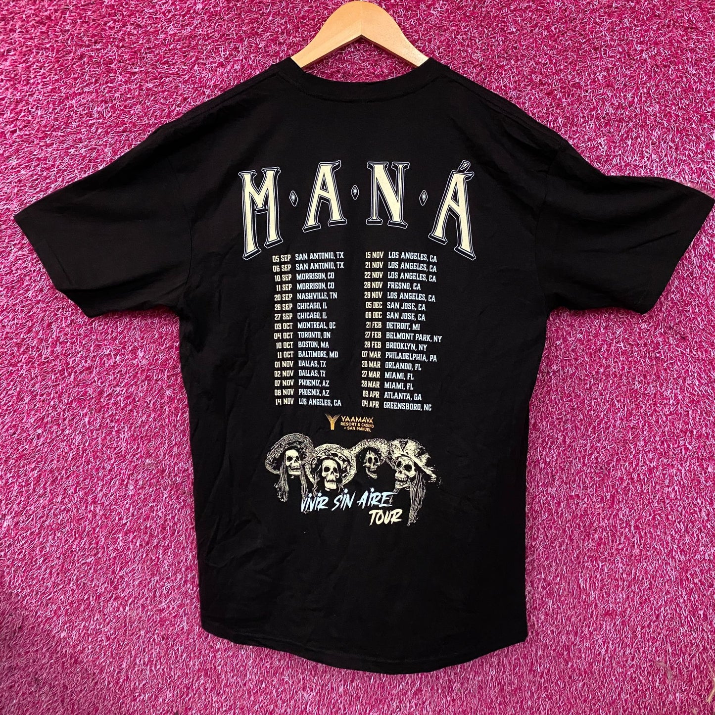 Maná "Vivir Sin Aire" Tour Graphic T-Shirt XL