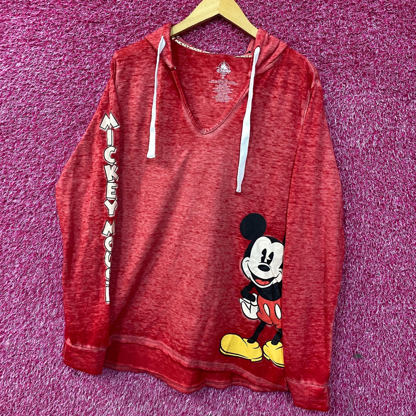Disney Parks Red Mickey Mouse Hoodie XL