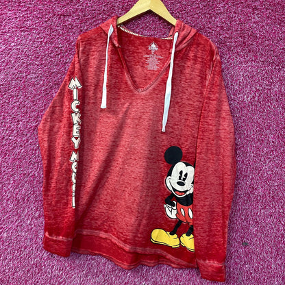 Disney Parks Red Mickey Mouse Hoodie XL