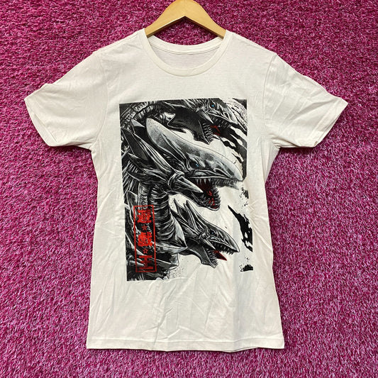Yu Gi Oh! Blue-Eyes White Dragon Graphic Design T-Shirt Small