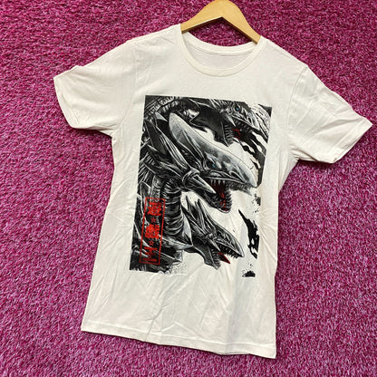 Yu Gi Oh! Blue-Eyes White Dragon Graphic Design T-Shirt Small