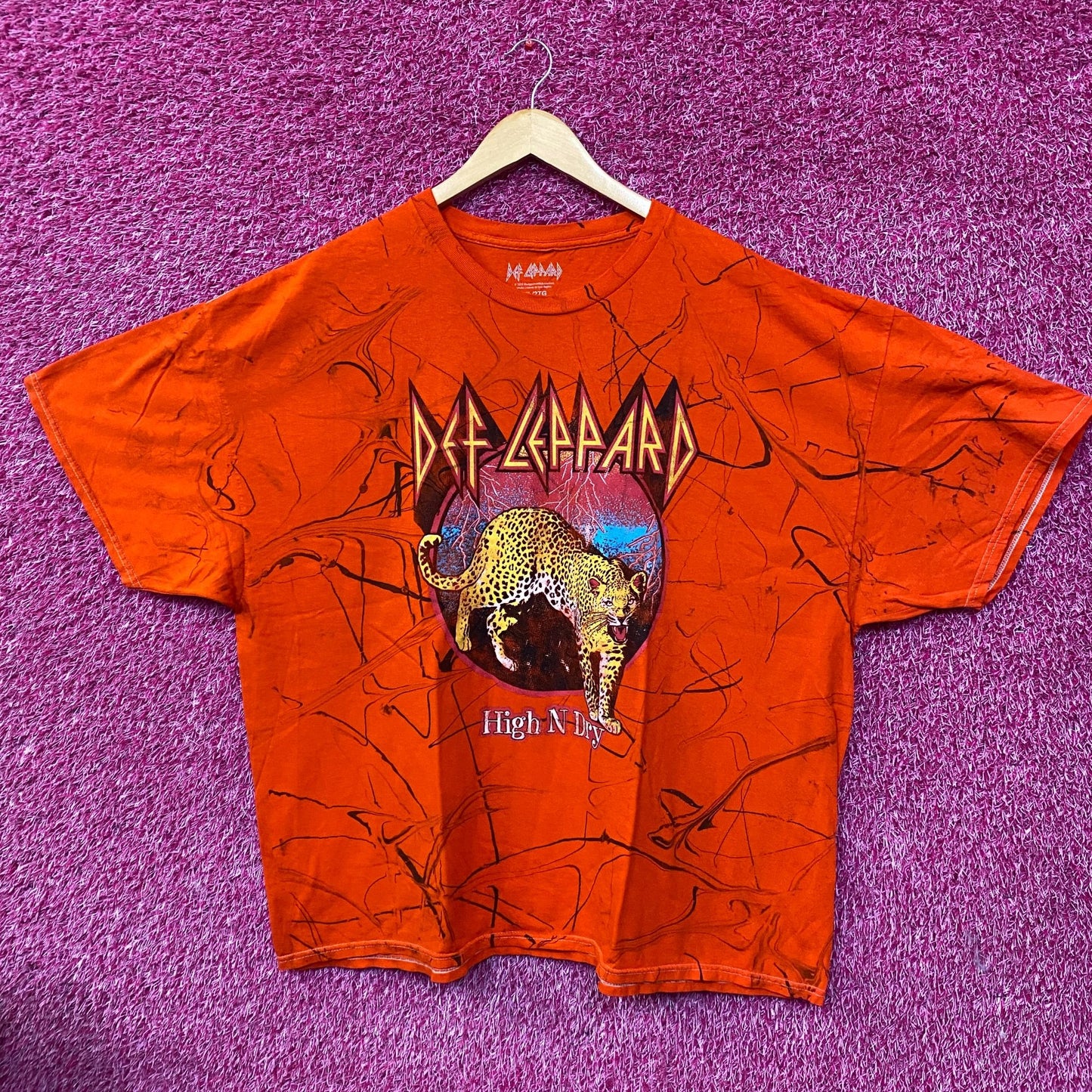 Def Leppard High And Dry Tye Dye Tshirt size 2XL